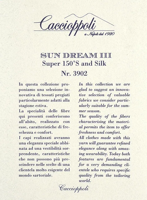 Caccioppoli Sun Dream Polico Blue Wool Silk Jacket
