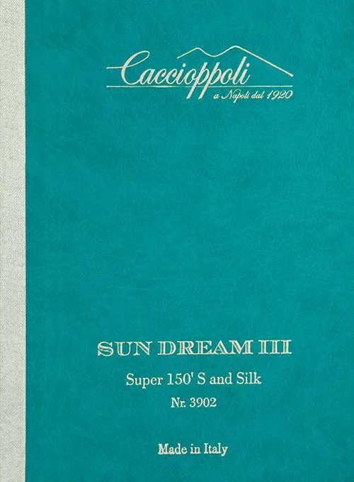 Caccioppoli Sun Dream Polico Blue Wool Silk Suit