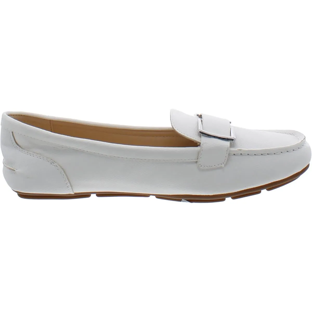 Calvin Klein Womens Faux Leather Round Toe Moccasins