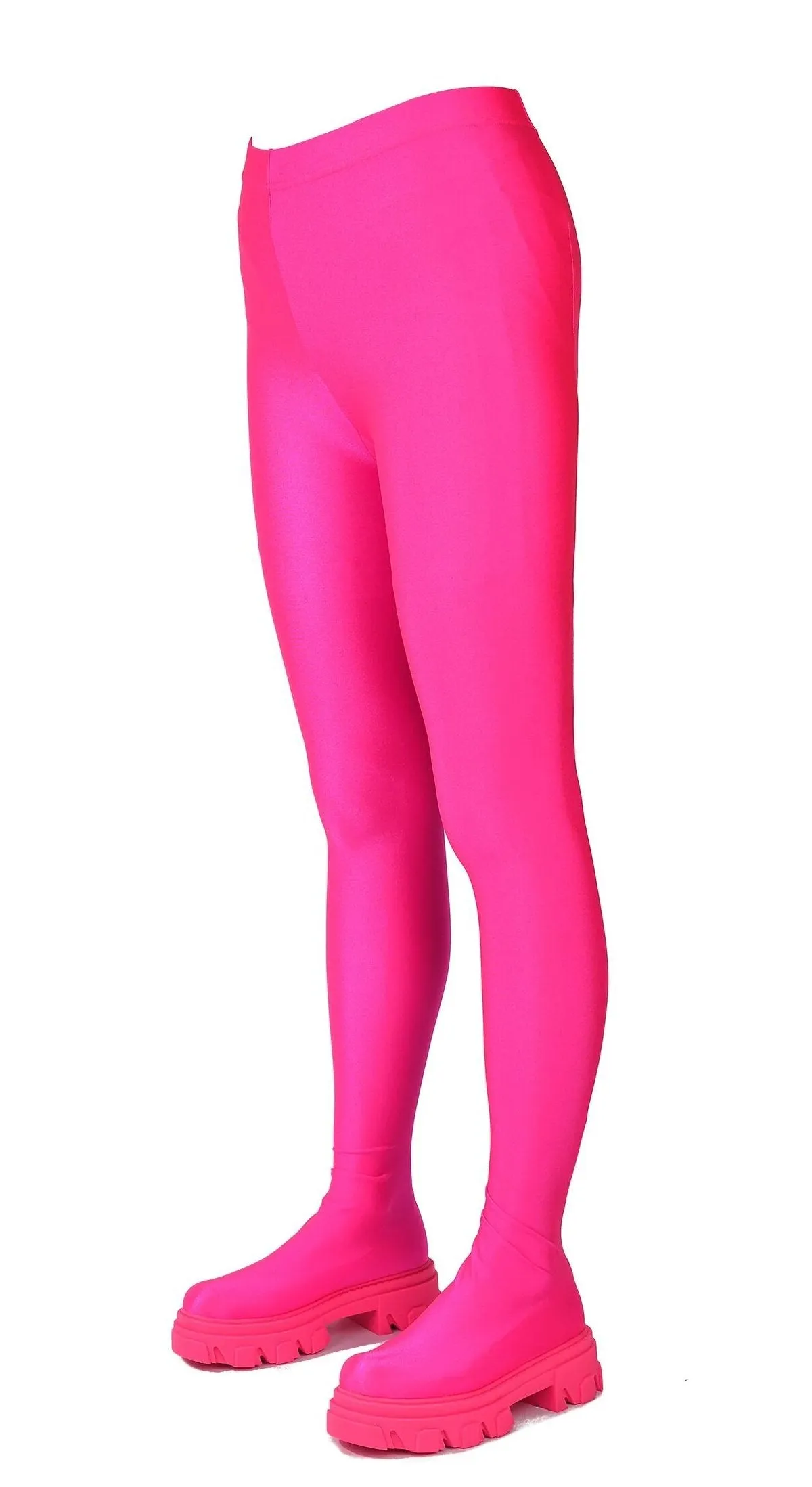 Cape Robbin Devons Pants Chunky Lug Sole Rounded Toe Pull On Stretch Legging Boots