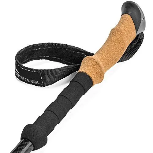 Cascade Mountain Tech 3K Carbon Fiber Trekking Poles Ultralight with Cork Grip and Quick Lock