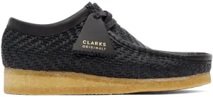 Clarks Originals Black Raffia Wallabee Lace-Ups