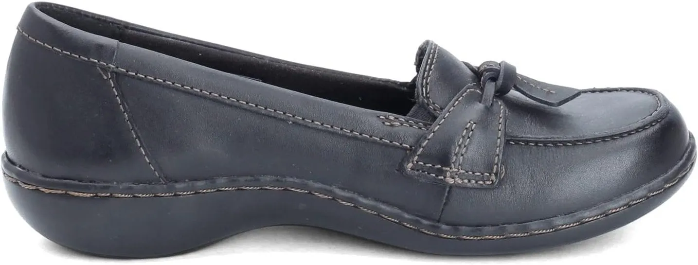 Clarks Women's Ashland Bubble Slip-On Loafer, Black