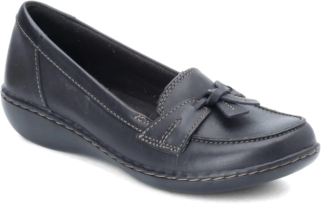 Clarks Women's Ashland Bubble Slip-On Loafer, Black