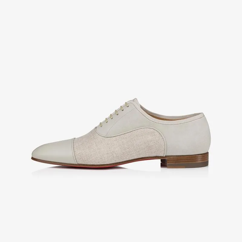 Classic linen Leather Oxford  Shoes