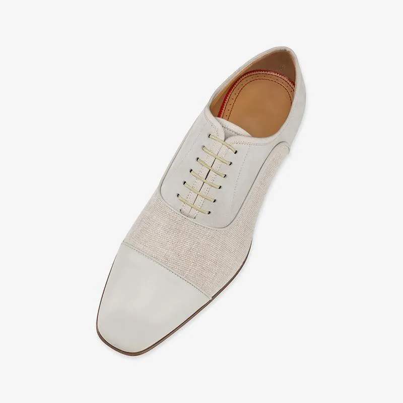 Classic linen Leather Oxford  Shoes