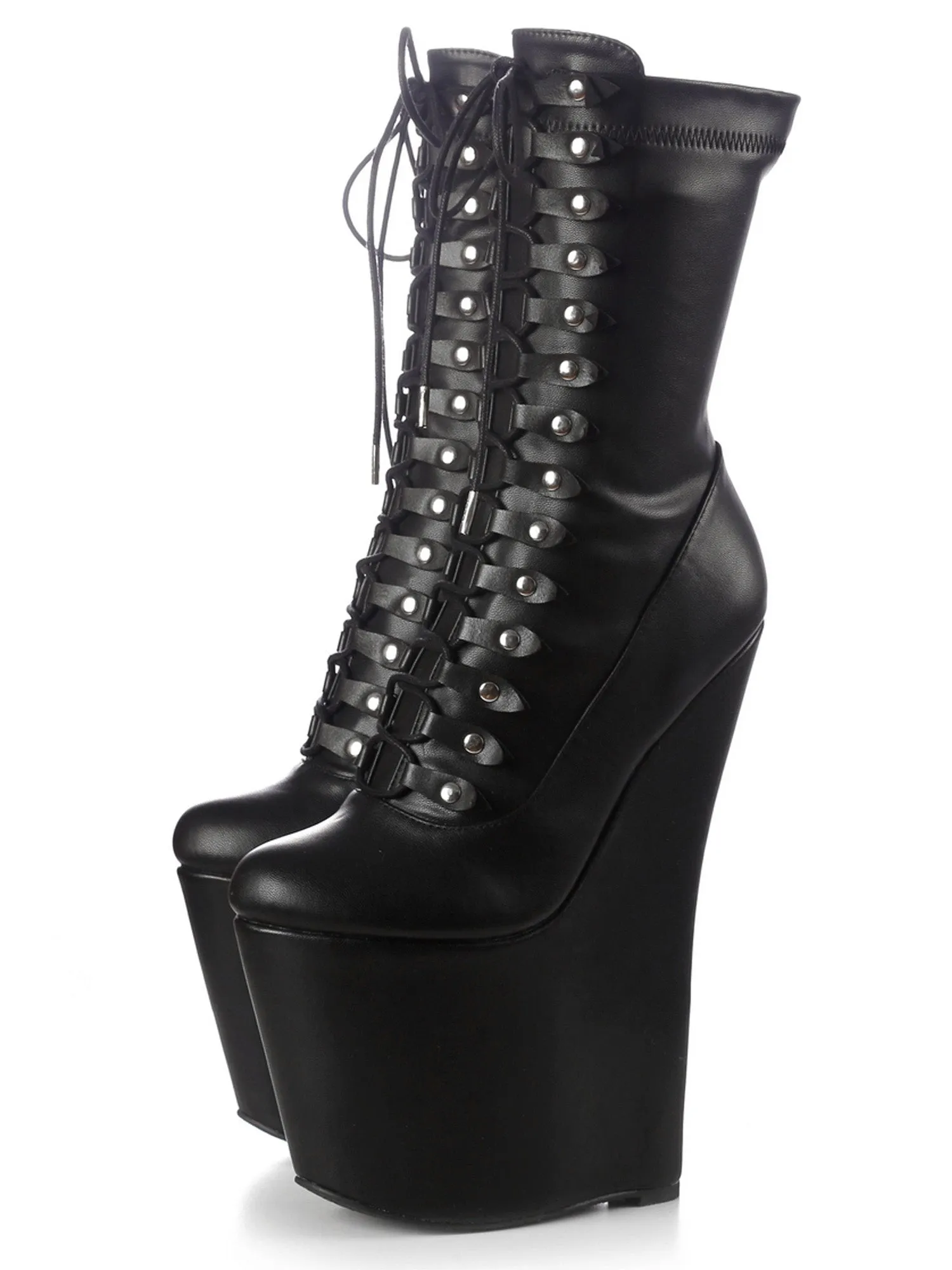 Crypt Lace-Up Platform Ankle Boots