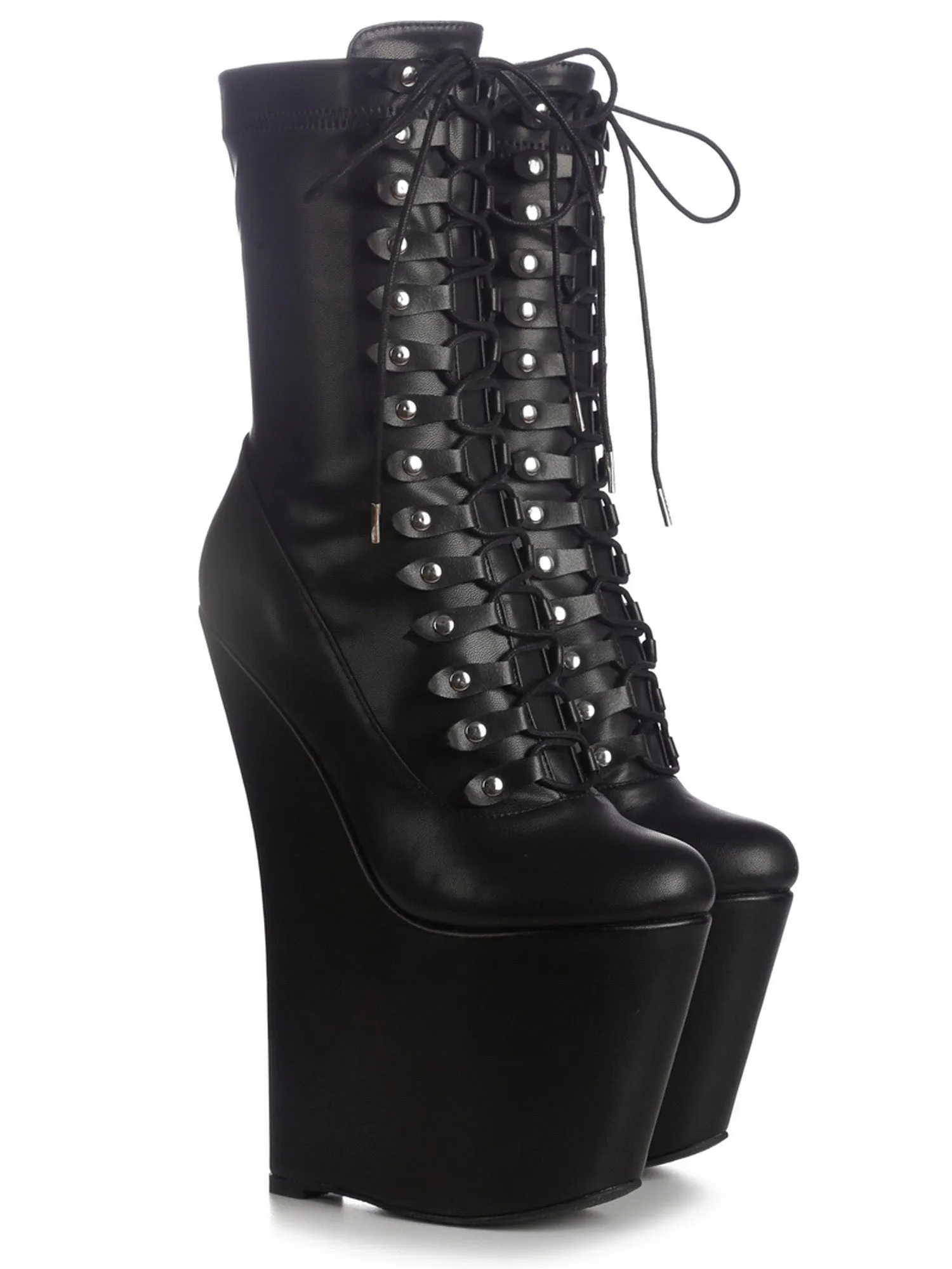 Crypt Lace-Up Platform Ankle Boots