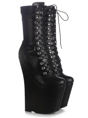 Crypt Lace-Up Platform Ankle Boots