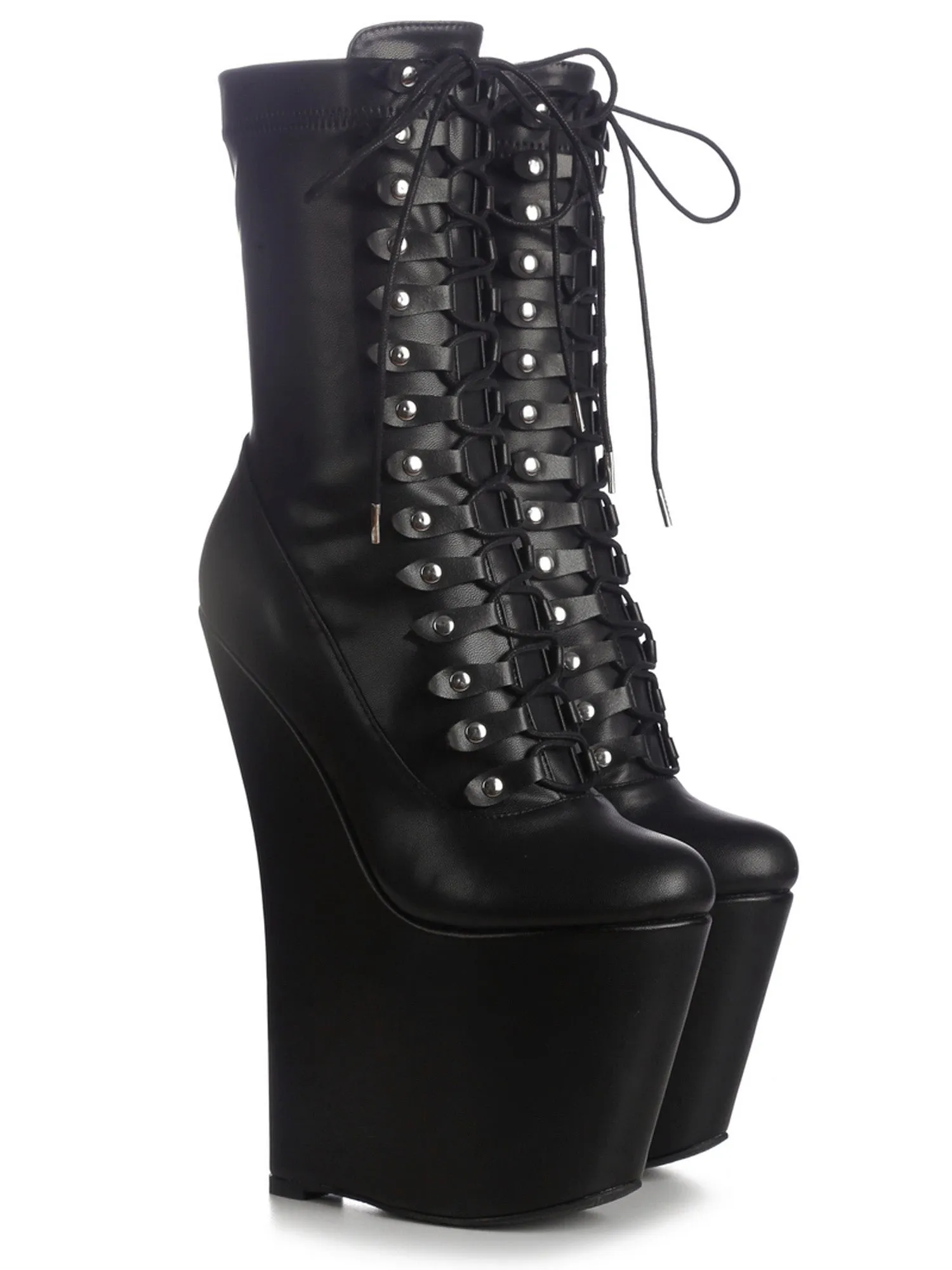 Crypt Lace-Up Platform Ankle Boots