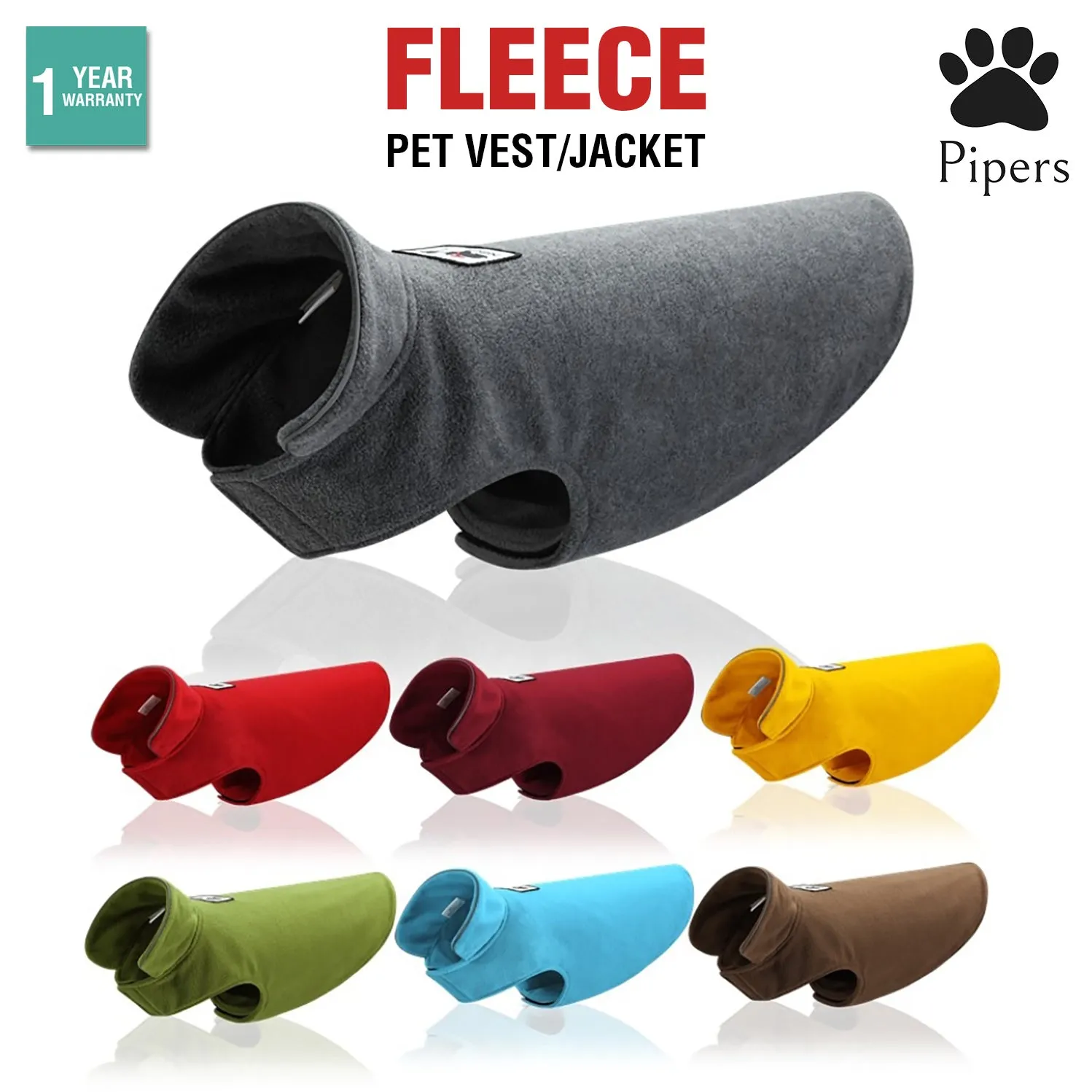 Dog Pet Polar Fleece Jacket Vest Warm Clothes Jumper Winter Coat Clothing M L XL