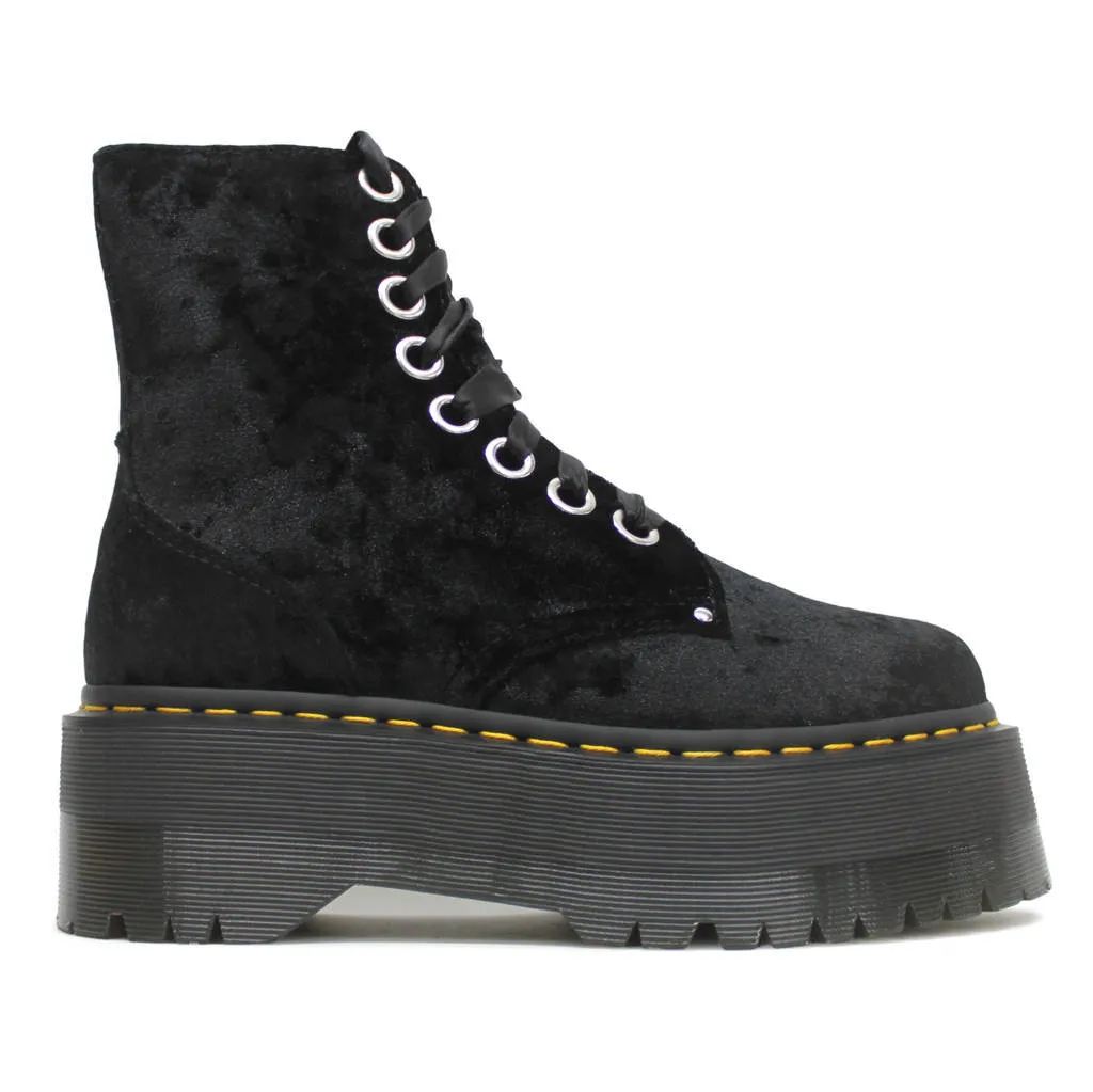 Dr. Martens Womens Boots Vegan Jadon Max Casual Lace Up Ankle Crushed Velvet - UK 6.5