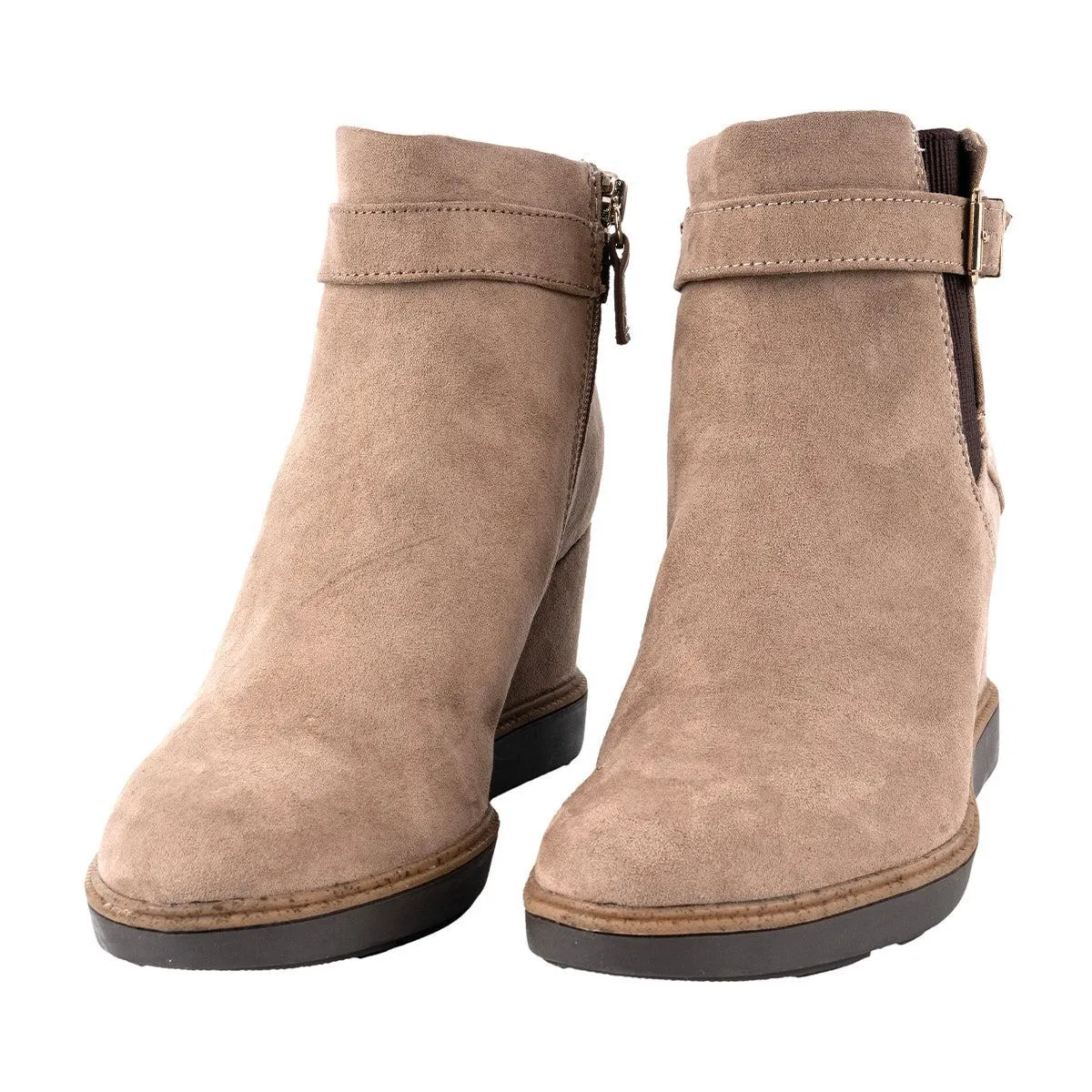 Dr. Scholl'S Jacinda Ankle Boots Fabric Brown Colour For Women