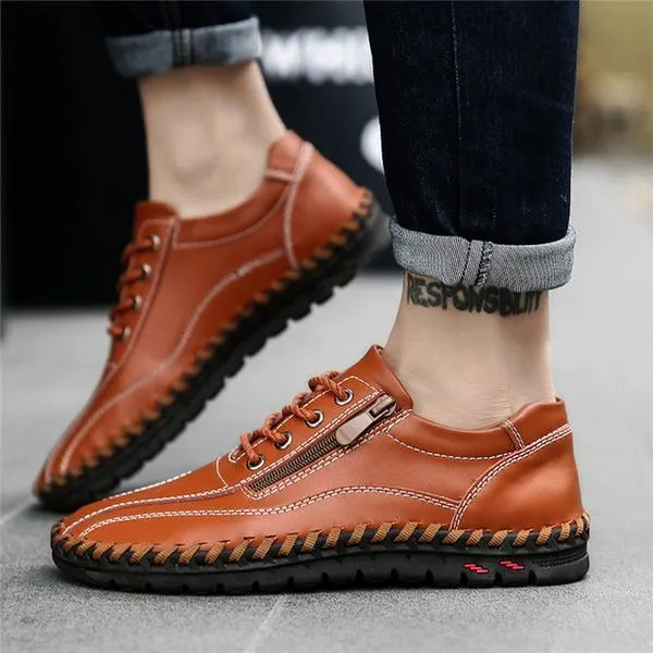 Fashion Breathable Genuine Leather Men Shoes