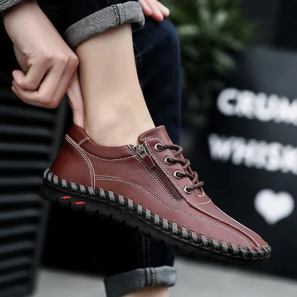Fashion Breathable Genuine Leather Men Shoes
