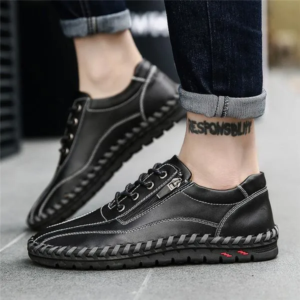 Fashion Breathable Genuine Leather Men Shoes