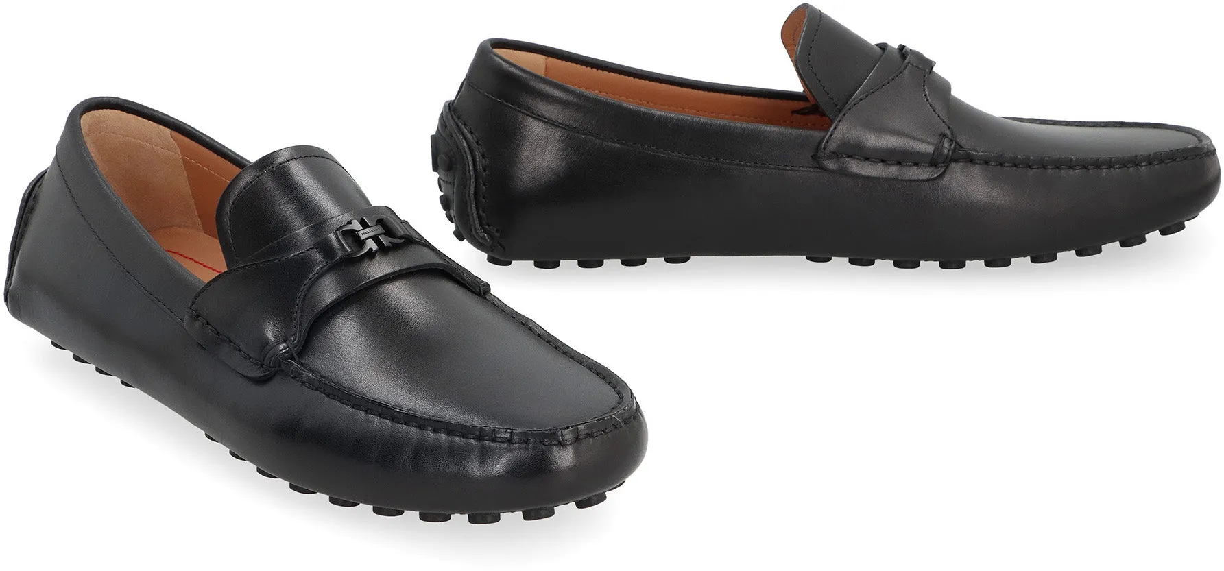 Ferragamo Men's Round Toe Leather Loafers