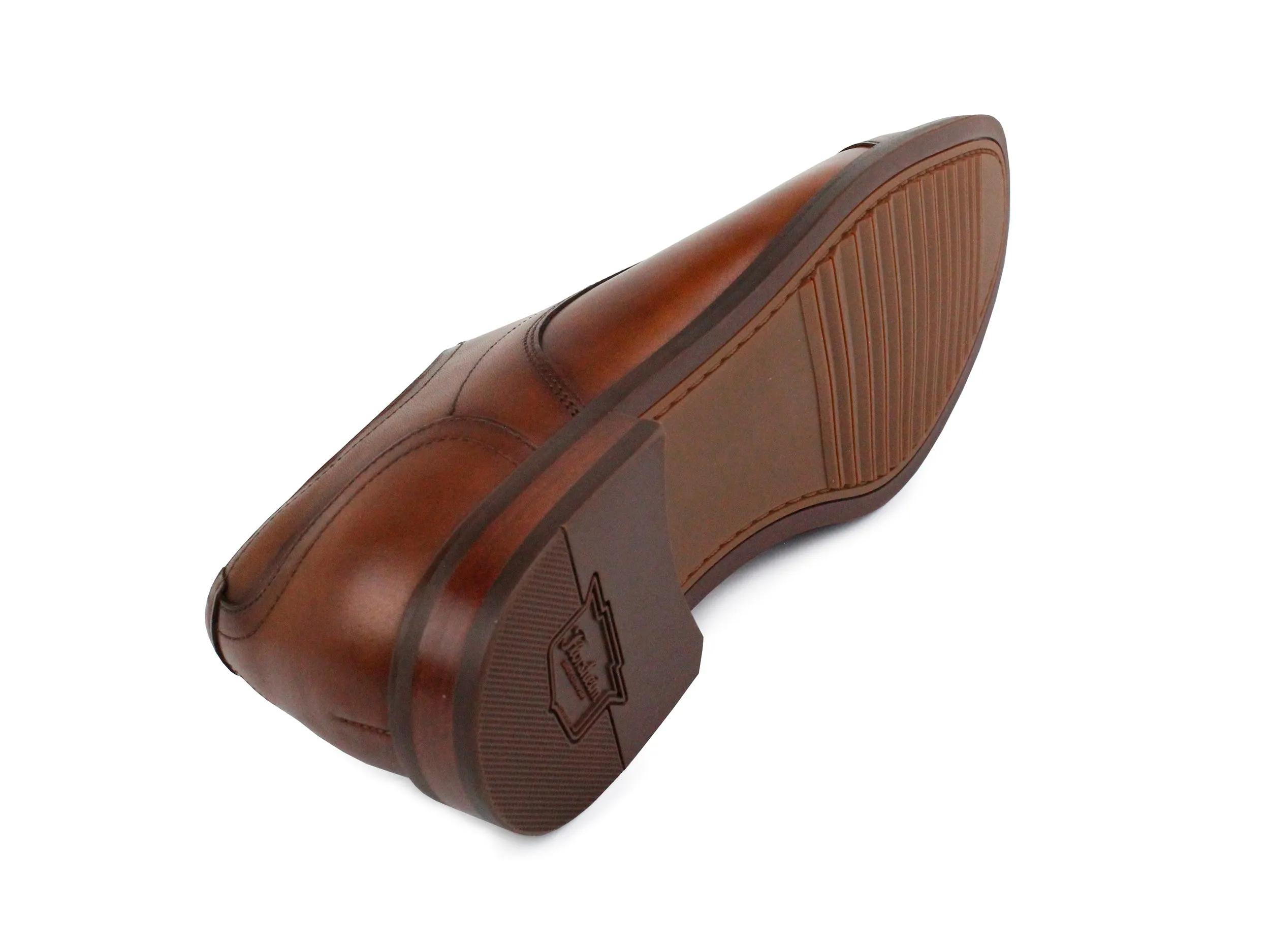 Florsheim 33758 Leather Young Men's Shoe - Cap Toe - Cognac
