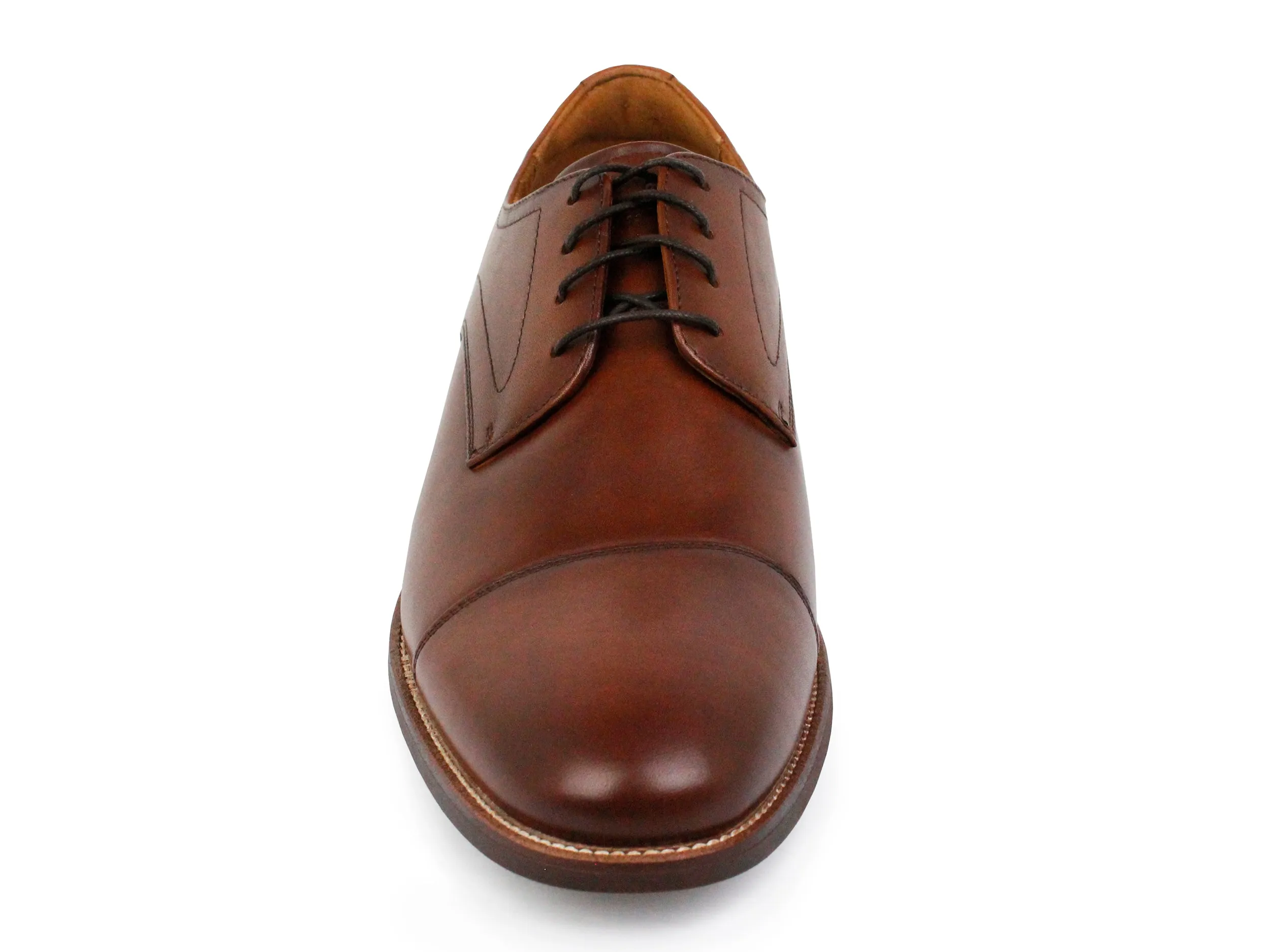 Florsheim 33758 Leather Young Men's Shoe - Cap Toe - Cognac