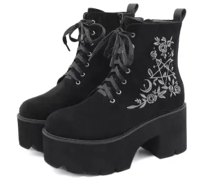 Flower Platform Boots