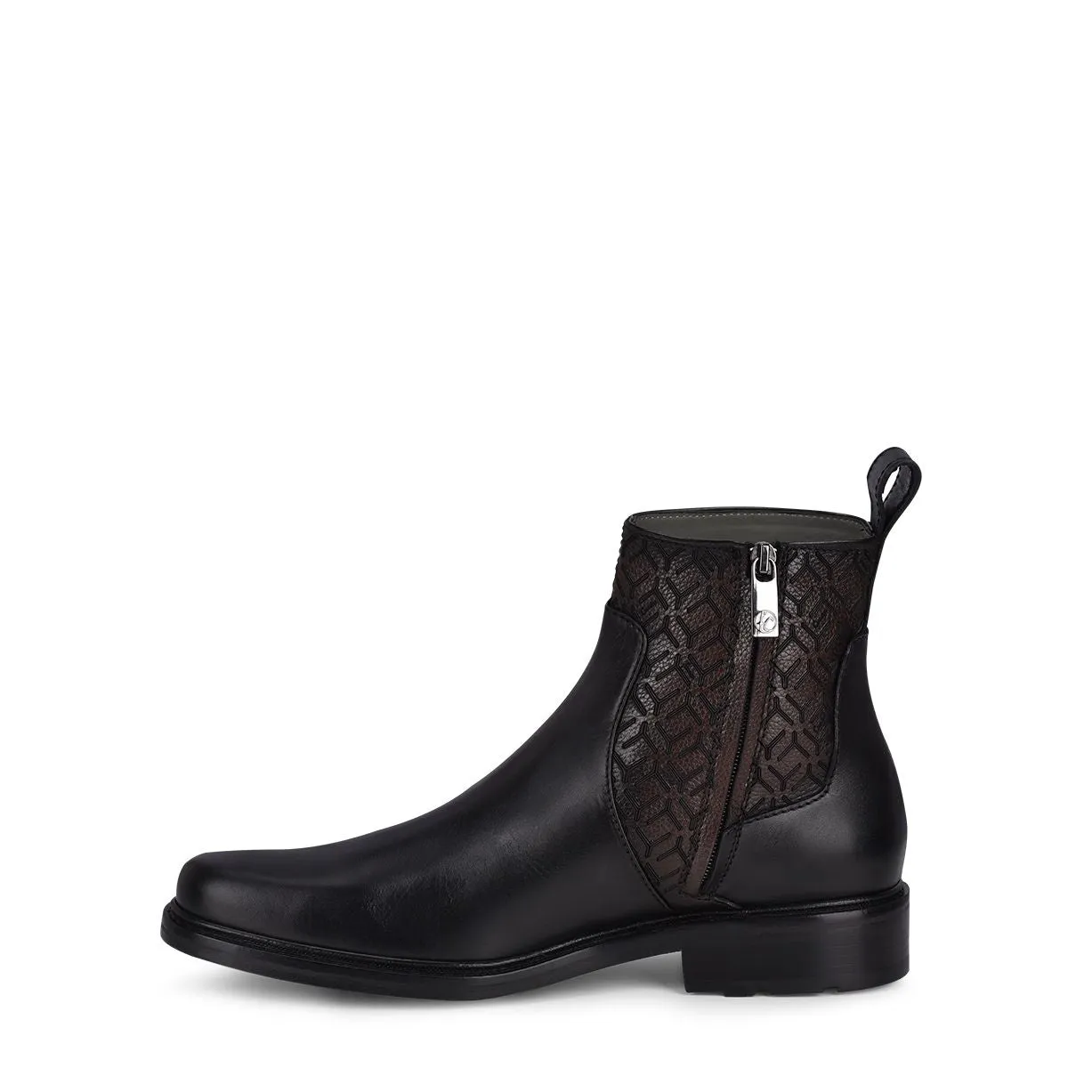 G89TSRS - Cuadra black dress fashion calfskin chelsea ankle boots for men