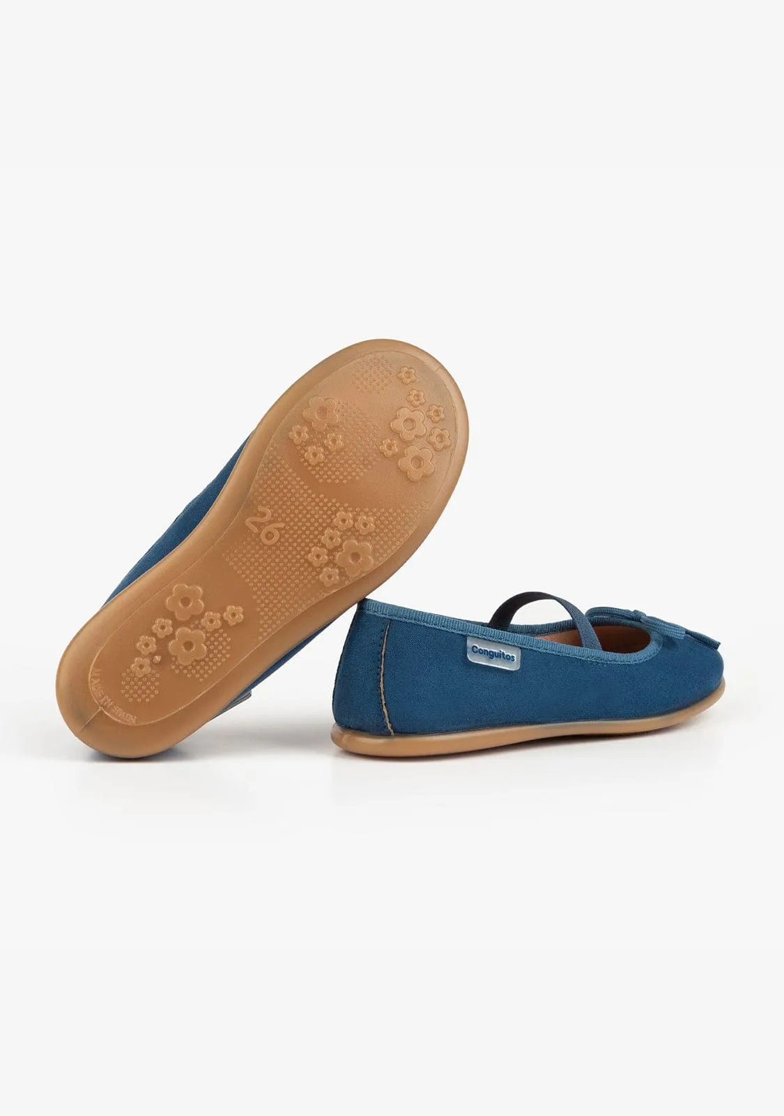 Girl's Blue Indigo Basic Ballerinas