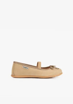 Girl’s Brown Basic Ballerinas