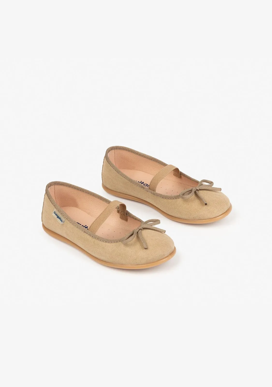 Girl’s Brown Basic Ballerinas