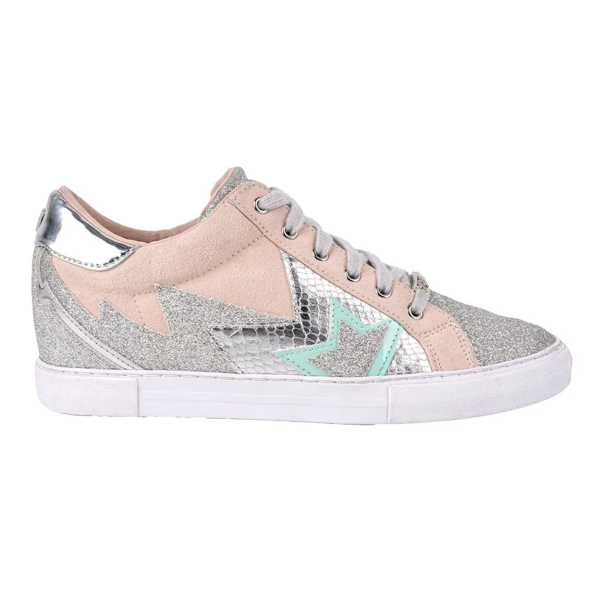 Guess Glittery Low-Top Sneakers Fabric Multicolour Colour For Women