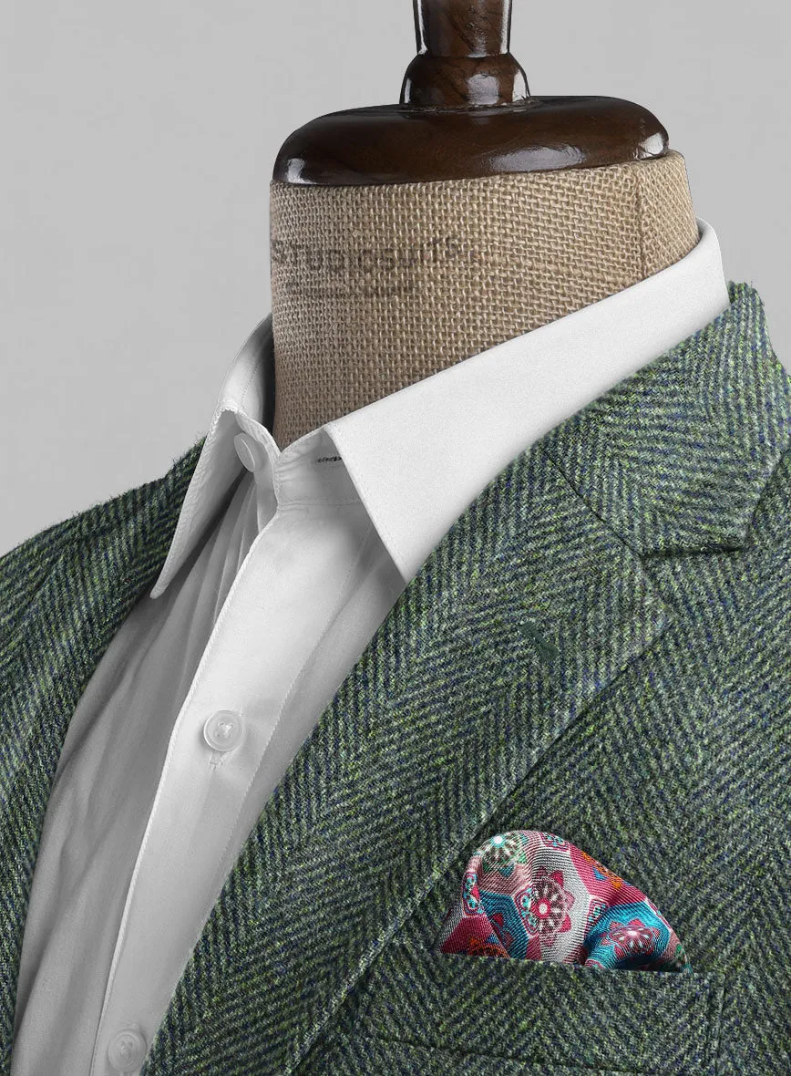 Harris Tweed Wide Herringbone Green Jacket