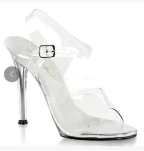 Hnzxzm International Bodybuilding Model Bikini Competition Shoes Transparent High Heels Competition Standard Shoes 12cm Heel Slippers