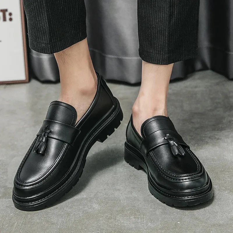 Hnzxzm Loafers Men Casual Leather Shoes Outdoor Slip on Fashion Italian Moccasins Luxury Brand Loafers Fashion Business Men Shoes