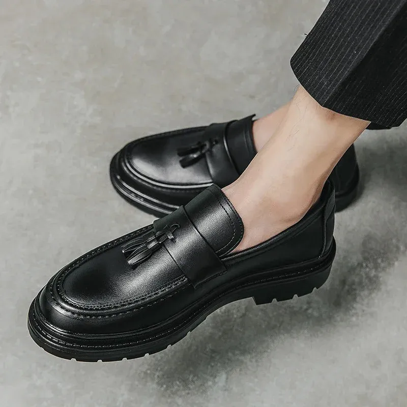 Hnzxzm Loafers Men Casual Leather Shoes Outdoor Slip on Fashion Italian Moccasins Luxury Brand Loafers Fashion Business Men Shoes