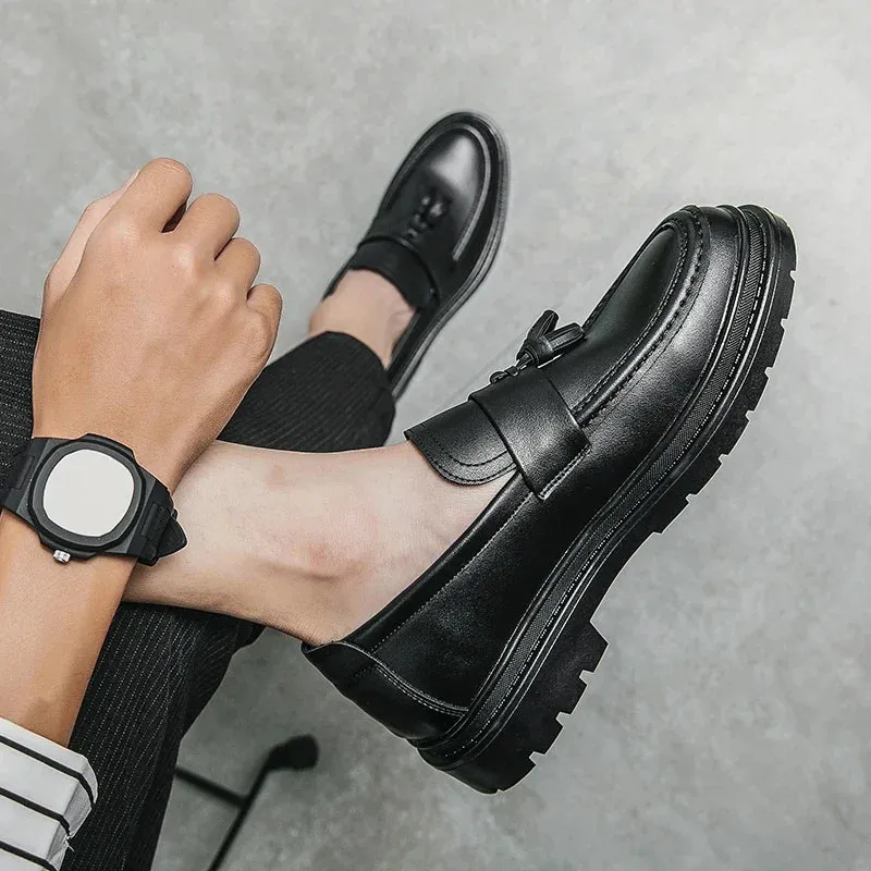 Hnzxzm Loafers Men Casual Leather Shoes Outdoor Slip on Fashion Italian Moccasins Luxury Brand Loafers Fashion Business Men Shoes