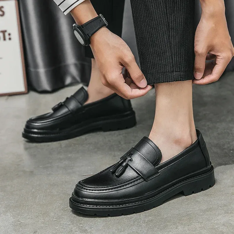 Hnzxzm Loafers Men Casual Leather Shoes Outdoor Slip on Fashion Italian Moccasins Luxury Brand Loafers Fashion Business Men Shoes