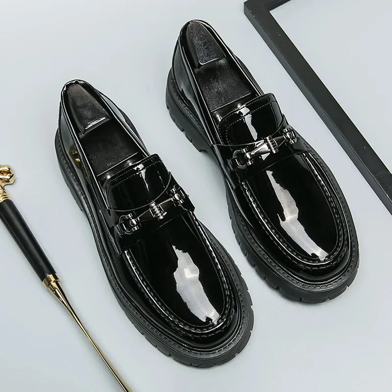 Hnzxzm New Black Loafers Men Pu Leather Shoes Breathable Slip-On Solid Casual Shoes Handmade Men Dress Shoes
