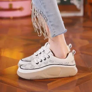Hollow Thick-Sole Breathable Shoes