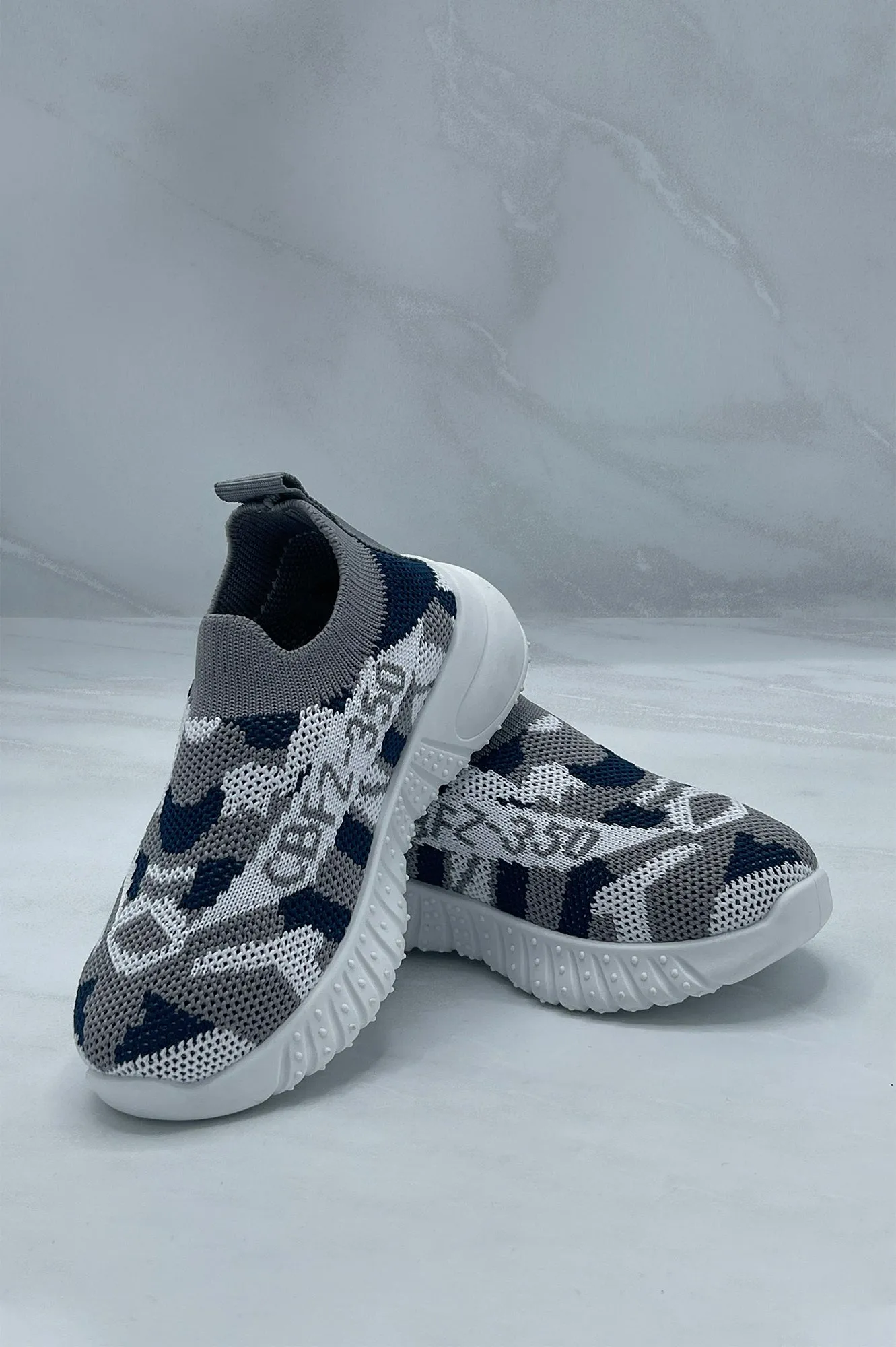 Kids Color Block Breathable Slip-on Sneakers- FDs
