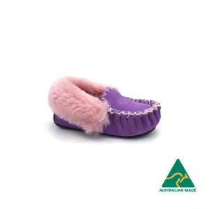 Kid's Purple & Pink Moccasins