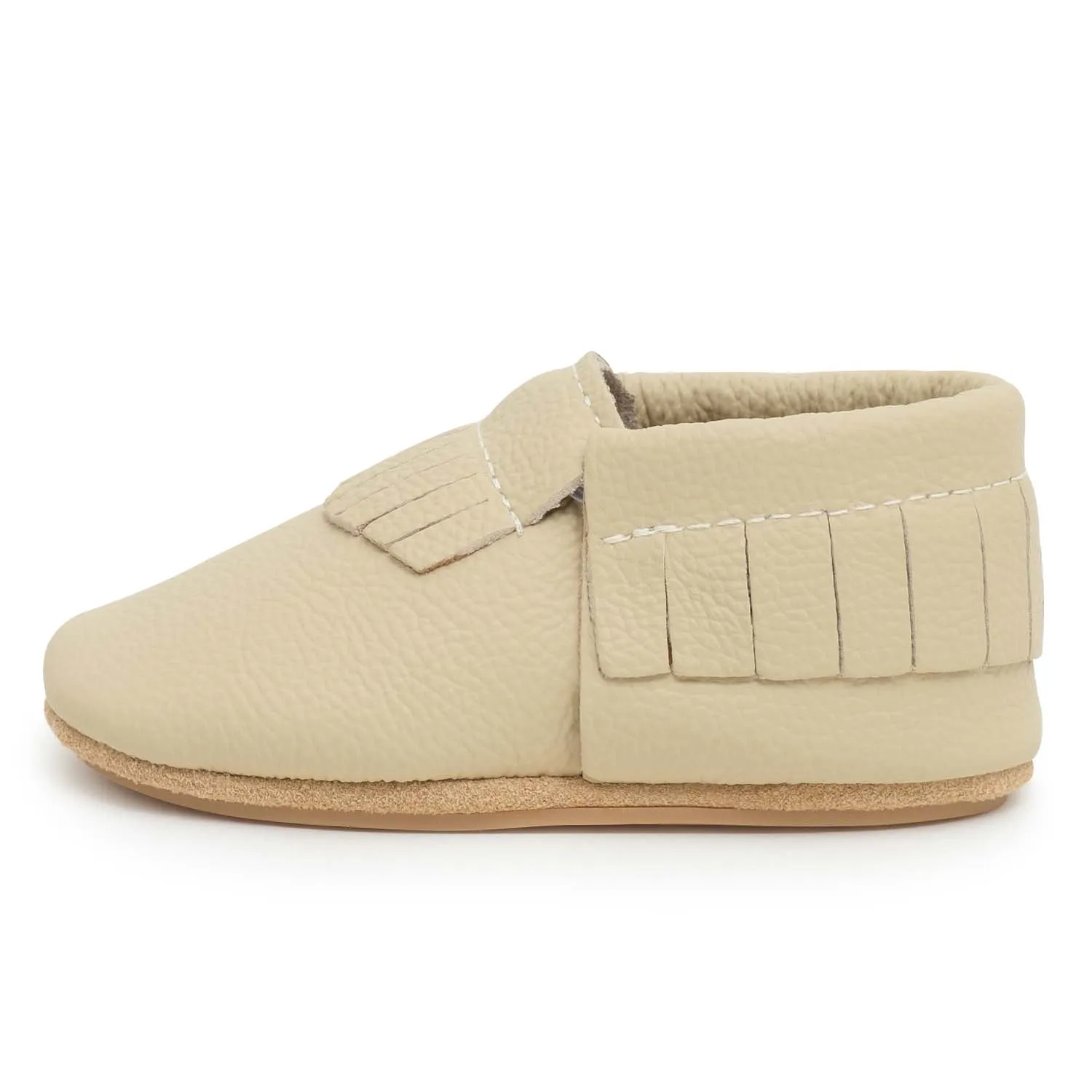 Latte Hard Sole Moccasins