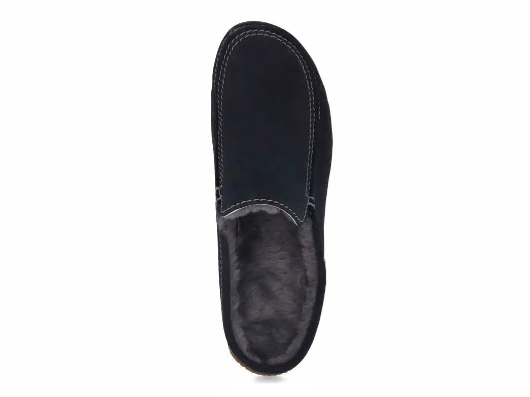 Living Kitzbuehel Men's Sheepskin Moccasins, Night Blue