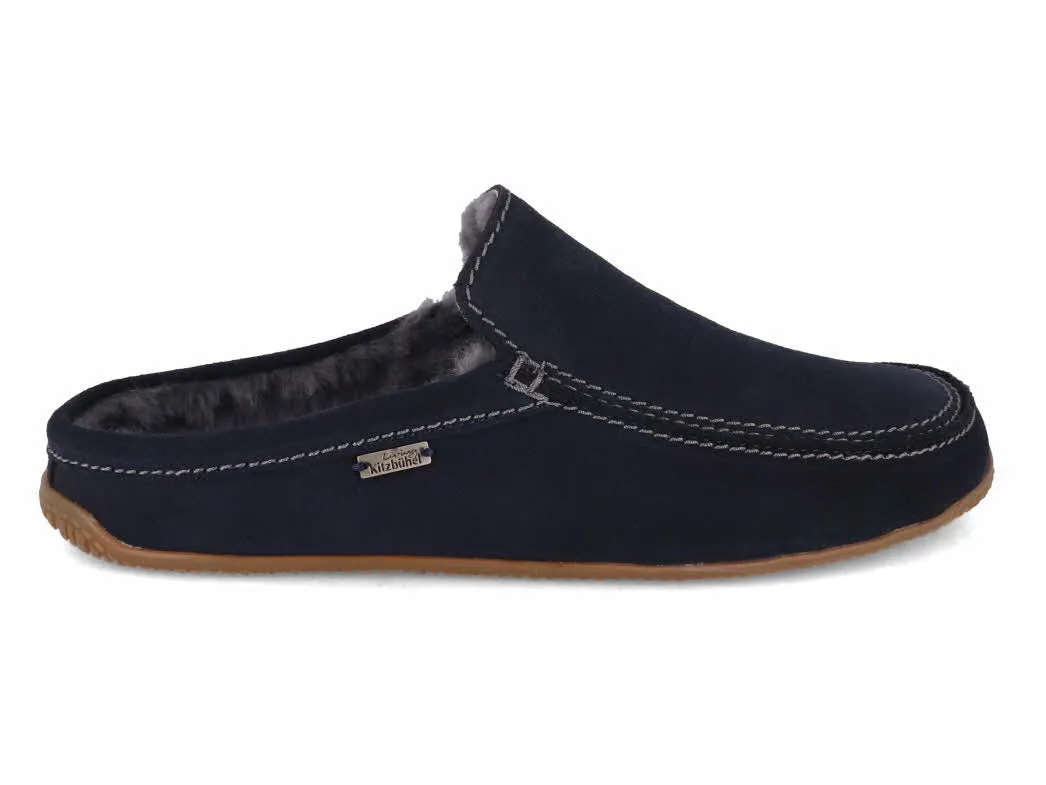 Living Kitzbuehel Men's Sheepskin Moccasins, Night Blue