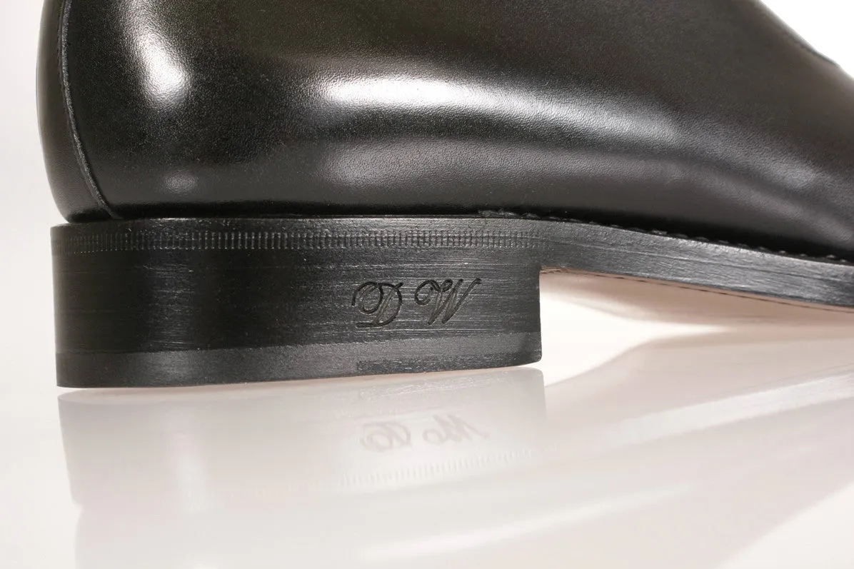 Lovanio Black Calfskin Oxford Shoes
