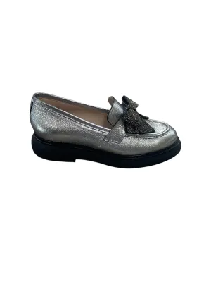Marian silver leather moccasin