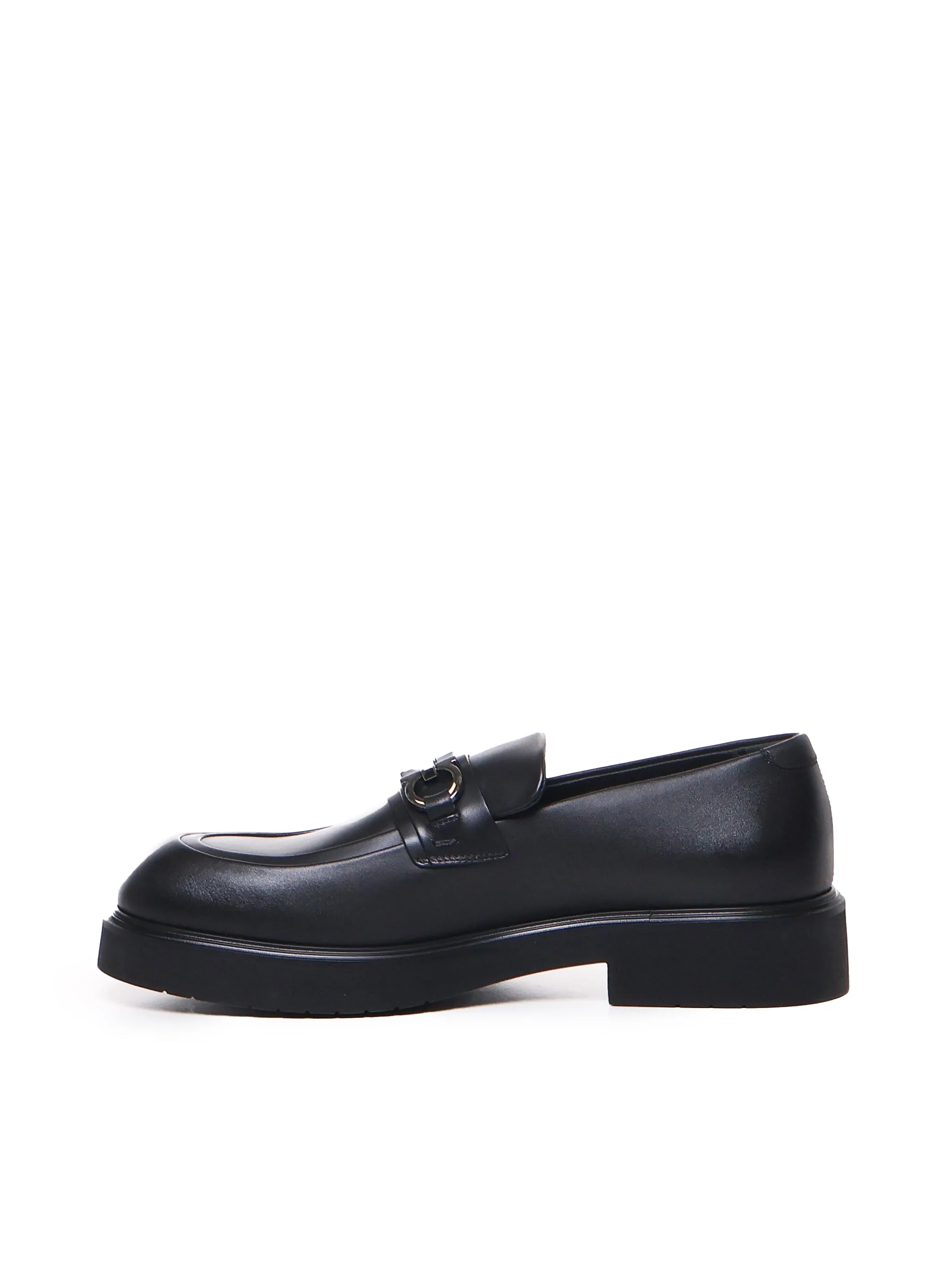 Matte Leather Slip-On Loafers