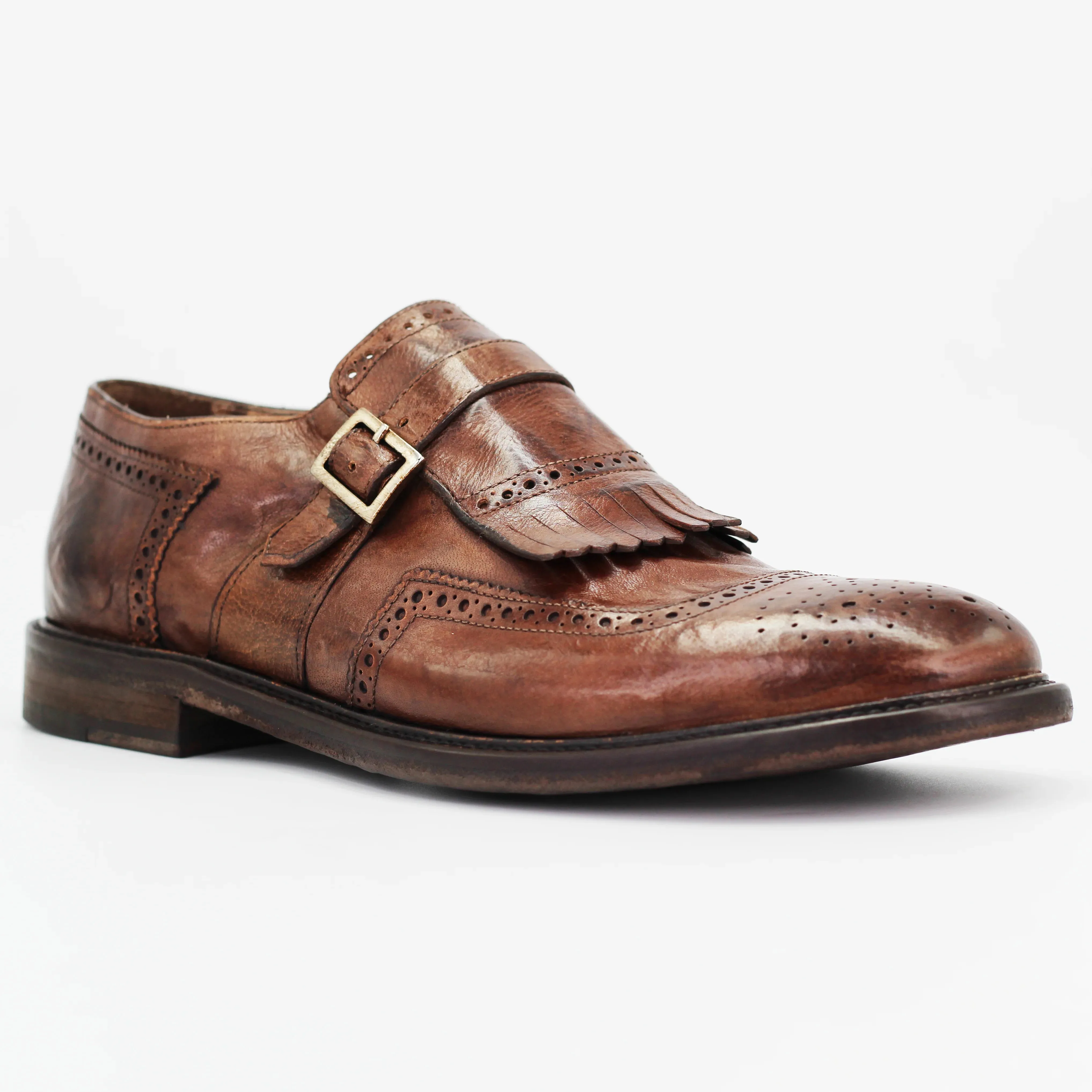 Men's buckle moccasin in calf leather Testa Di Moro (BRU11272)