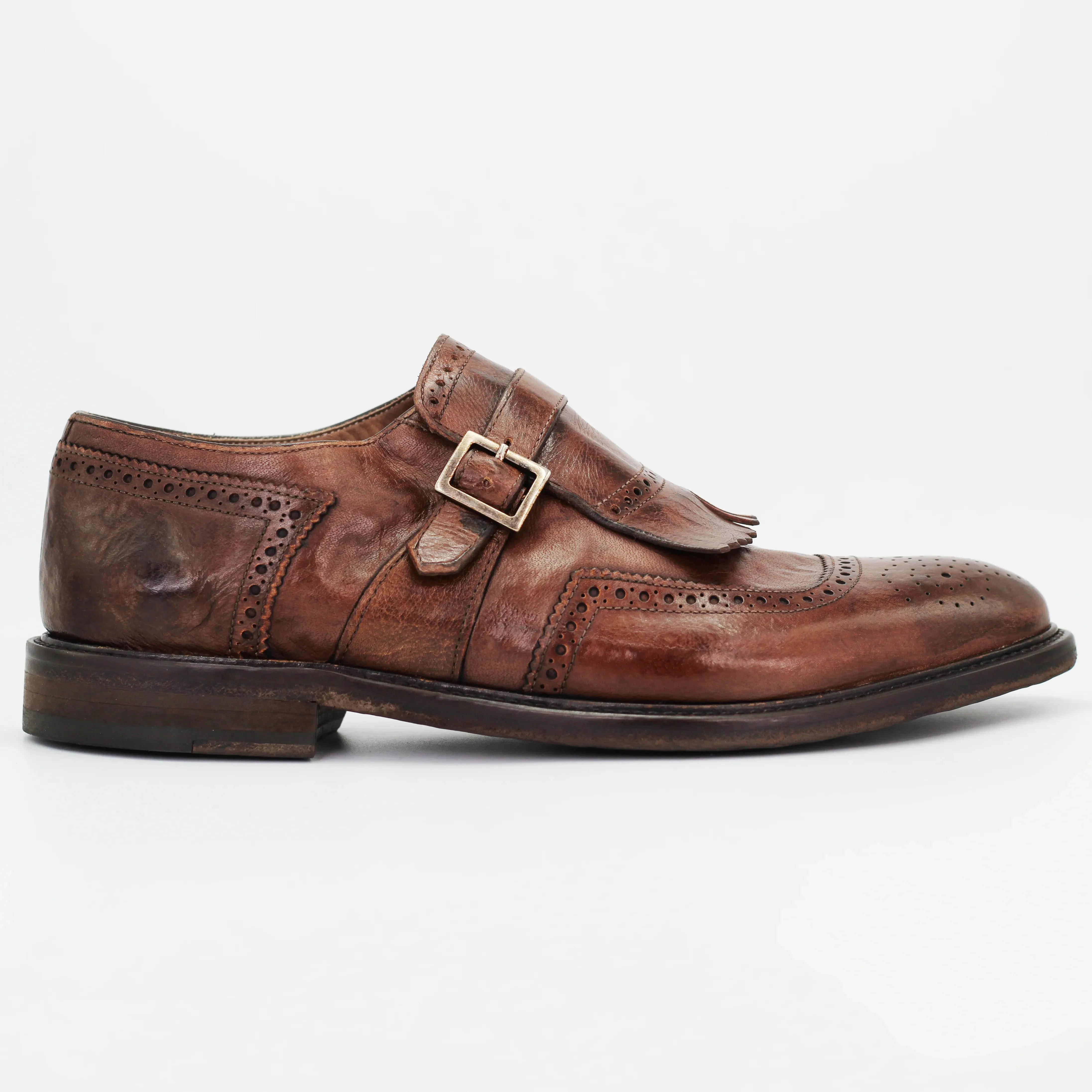 Men's buckle moccasin in calf leather Testa Di Moro (BRU11272)