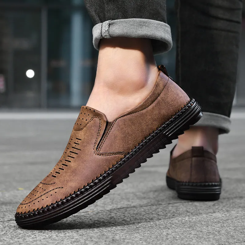 Men's Comfort Handmade Breathable Leather Casual Shoes