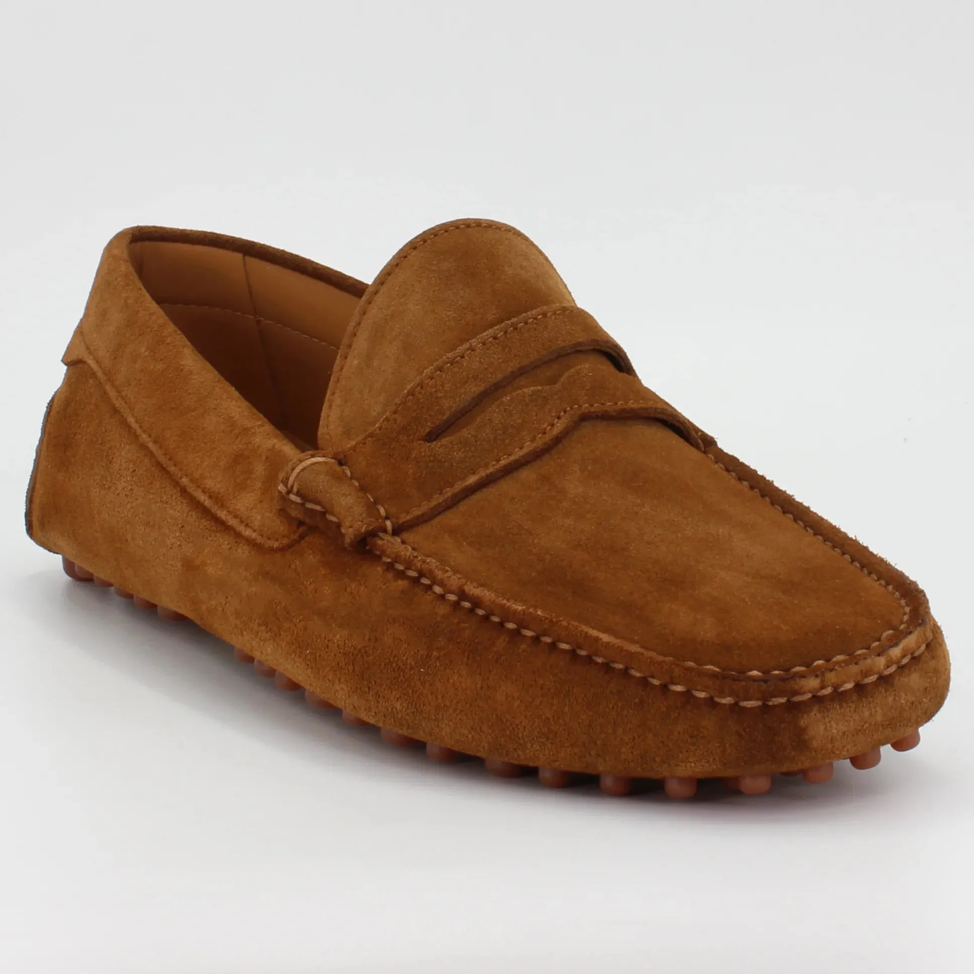 Men's Driver in Calf Leather Suede Snuff Dark Tan (CONU0460002)