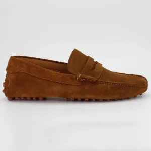 Men's Driver in Calf Leather Suede Snuff Dark Tan (CONU0460002)